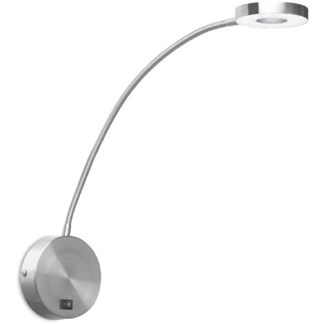 FORLIGHT Lumière De Lecture Llit Led 3.3W 4000K Nickel Satiné 133Lm - argent