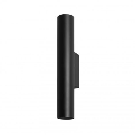 Forlight Meds Parete interna applica 2xgu10 di metallo minimalista cilindrico. Colore nero