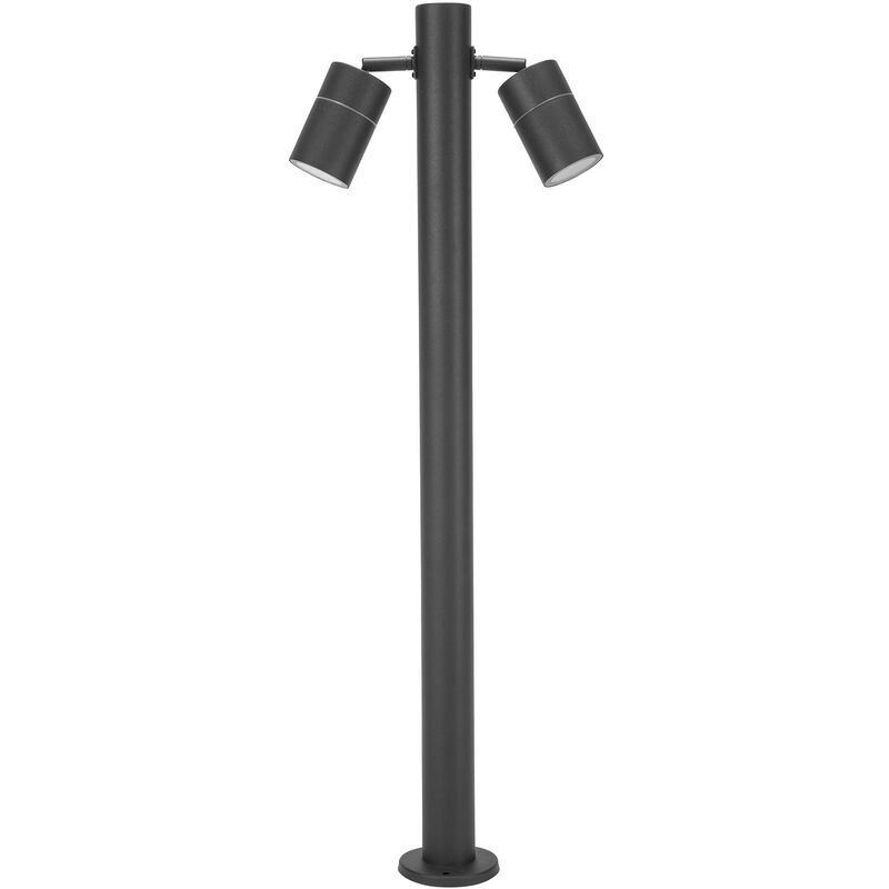 Image of Pixa Garden Beacon con 2 focolai orientabili. Altezza 81 cm IP44 per esterno. Colore nero - Forlight