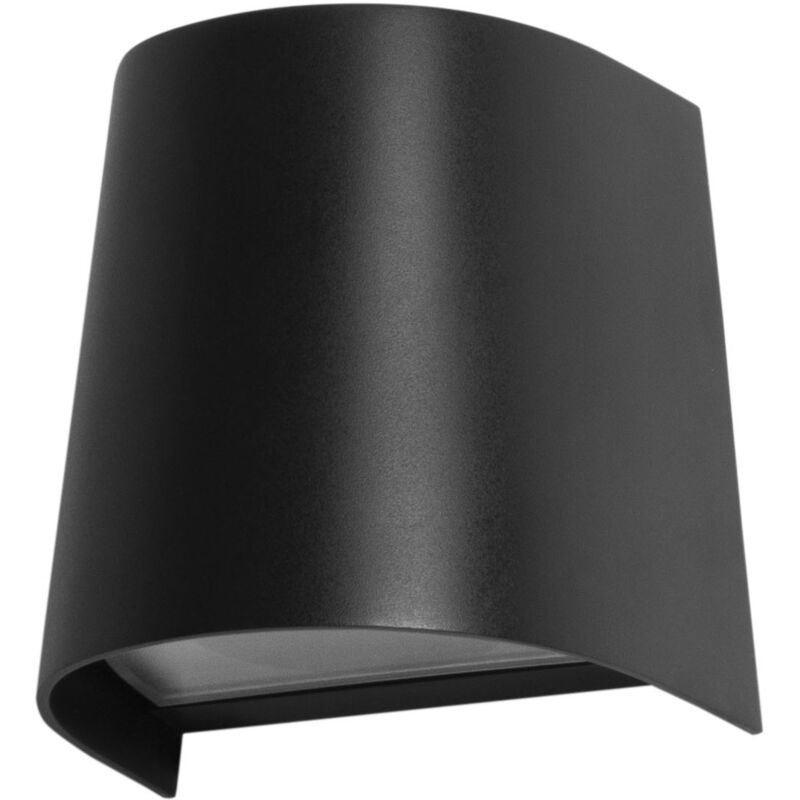 Prisma - Aplique de Pared Exterior GU10 Luz Hacia Abajo para Jardín y Terraza IP65 de Color Negro