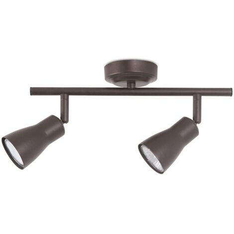 FORLIGHT Proyector Ip20 Safran Double Gu10 8W Marrón 1099Lm