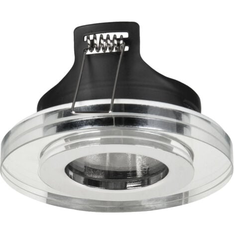 FORLIGHT Rame - Downlight Empotrable de Techo de 90mm de Diámetro para Bombilla GU10 en Cromo