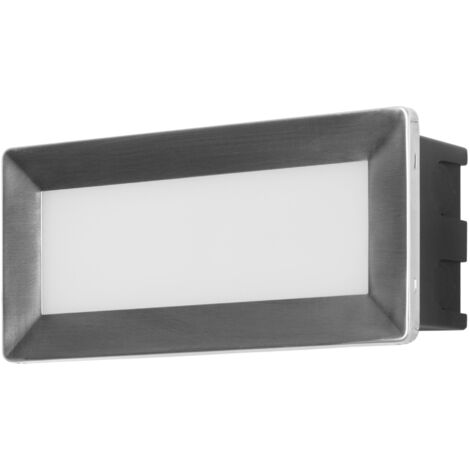 Forlight Rect - Empotrable de Pared LED Rectangular 205mm para Jardín y Terraza con Luz Neutra 4000K en Acero Inoxidable