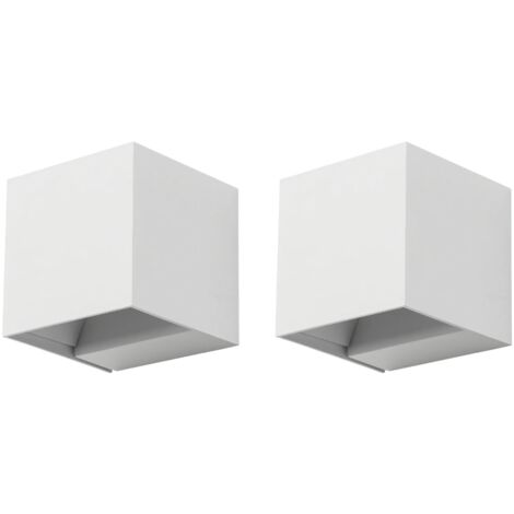 FORLIGHT REX (2uds) Aplique Exterior LED con Haz de Luz Modulable IP54 Luz LED Blanco Neutro 4000K 5.2W y 350lm Blanco