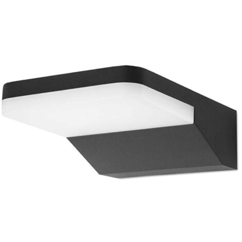 Forlight Serenate  Aplique Exterior LED 8.5W Blanco Cálido 3000K con Protección IP44 para Jardín y Terraza. Color Negro