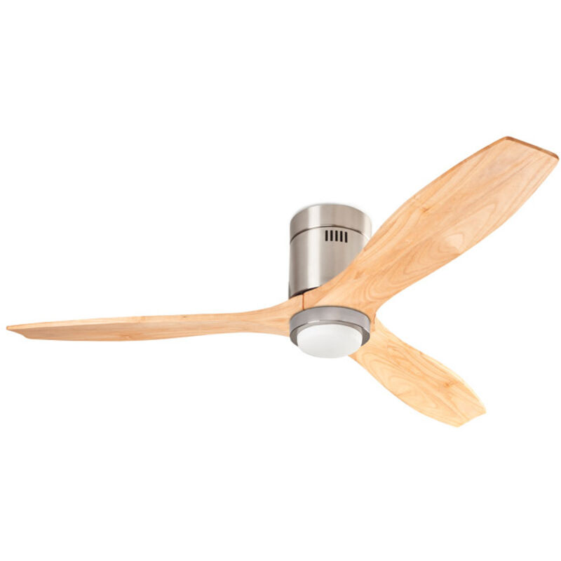 Forlight STEM Ventilateur de plafond LED nickel satiné, blanc, 3000-4000-5000K