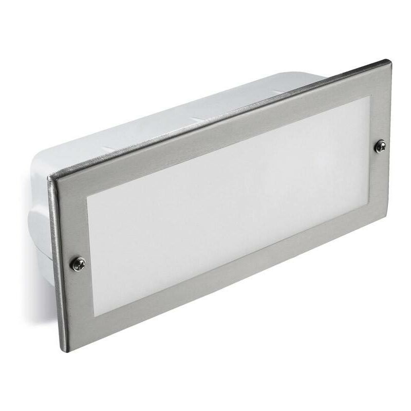 Forlight Tamesis - Outdoor Recessed Wall Light Stainless Steel 1x E27 23.5cm IP44