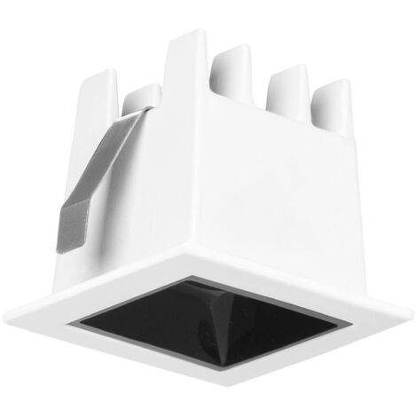 Forligth Jim - Downlight Empotrable de Techo LED Cuadrado Luz Cálida 3000K de Aluminio Color Blanco 44x44mm