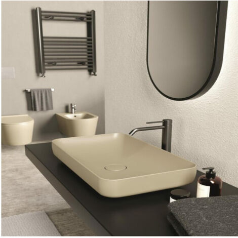 FORM 60x35 Jaune brillant. avec bonde. sans siphon