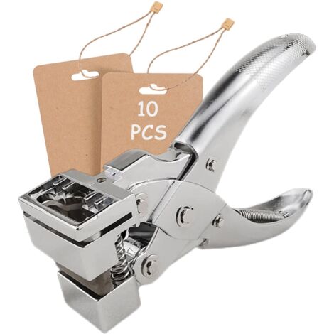 Forma a T - Pugno - Etichetta resistente per lavori di carta - Orecchino - Foro per punzonatura - Distintivo - Foro per punzonatura - Carta d'identità - Plastica rigida - Cartone PVC - Ciondolo - Foro