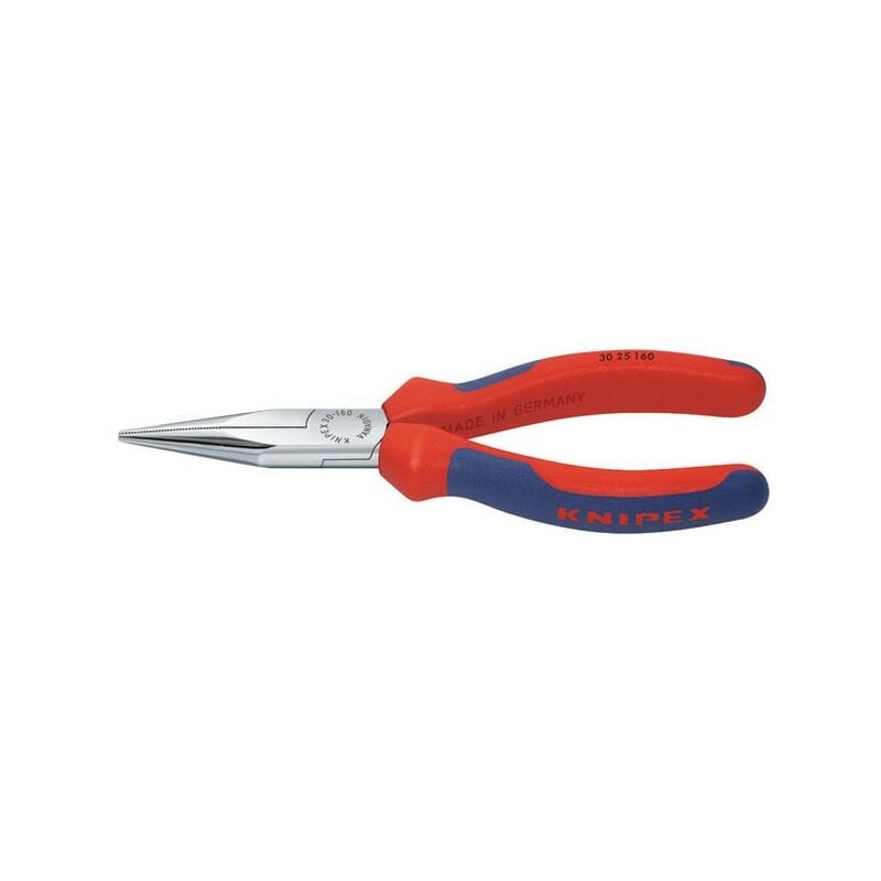 

Knipex - Pinza de largos picos, de picos largos, rondas y planas, de acero al cromado vanadium, cabeza cromado, Asas de tubo de plástico, Largo : 190