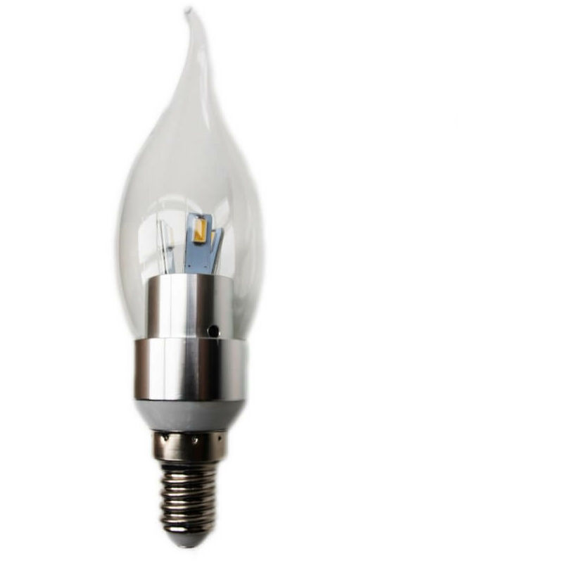 

forma de flama neutral de bulbo de w LED E14 blanco 3