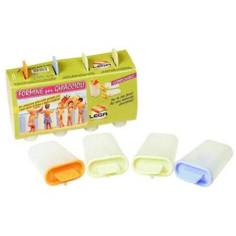 Forma de helados/paletas, 4 piezas, de aluminio