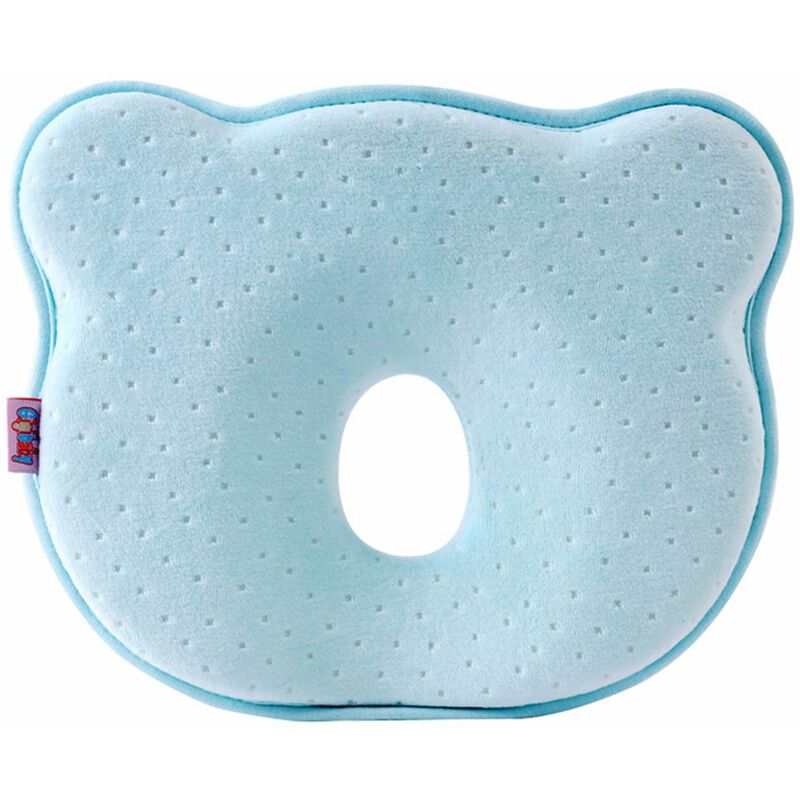 

Forma de la cabeza del bebe Almohada moldeadora Espuma viscoelastica suave y transpirable Almohada de correccion de la cabeza anti-desplazamiento