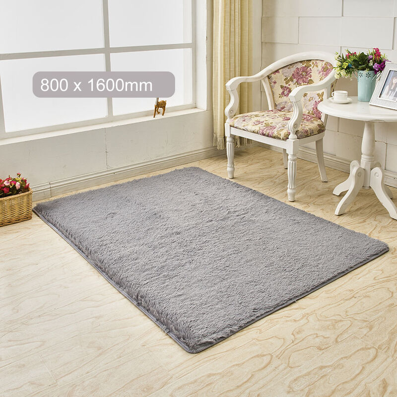 

Forma Ultra Suave manta mullida con area rectangular Alfombra Alfombras la estera del piso para la decoracion casera de la alfombra, gris, 800 x 1600