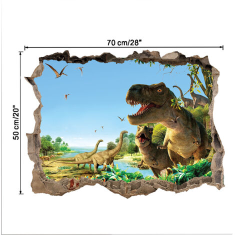 (Format 5,50 x 70 cm) 1 sticker mural 3D, auto-adhésif
