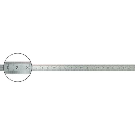 Inox 1/2 mm beidseitige Teilung mm 150-2000 mm Rostfreie Stahlmaßstäbe 