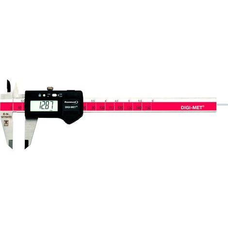 FORMAT digitaler Taschenmessschieber 200mm mitDatenausgang rechteck. Tiefenmit