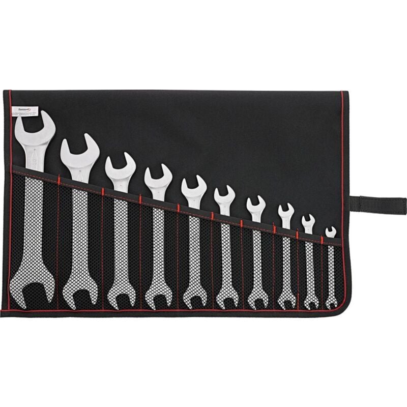 Image of FORMAT Doppelmaulschlüssel-Satz DIN3110 6-32 mm, 10-teilig in Rolltasche