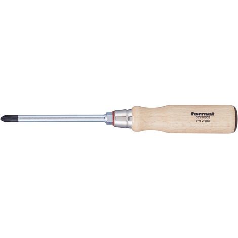 FORMAT Kreuzschlitz-Schraubendreher mit Holzheft PH2