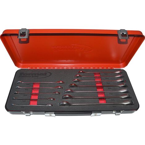 FORMAT Ratschenschlüssel-Set gerade 12-teilig SW 8-19mm im Metallkasten
