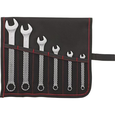 FORMAT Ringmaulschlüssel-Set DIN3113A 7-19mm 6-teilig in Rolltasche