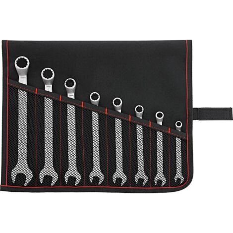 FORMAT Ringmaulschlüssel-Set DIN3113B 8-19mm 8-teilig in Rolltasche