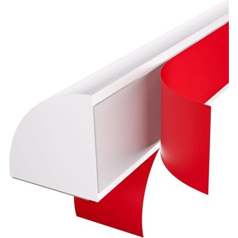 Forme en quart de cercle flexible, moulures décoratives flexibles, moulures murales autocollantes, double face (blanc, 150 cm)
