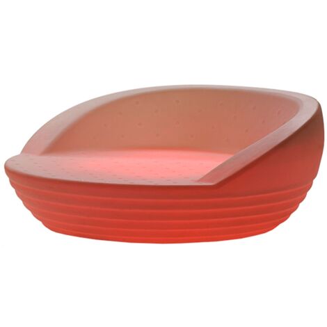 FORMENTERA Balinesisches Rundbett mit Licht für drinnen und draußen. Aufladung durch Solar- oder Batteriebetrieb. RGB-Licht