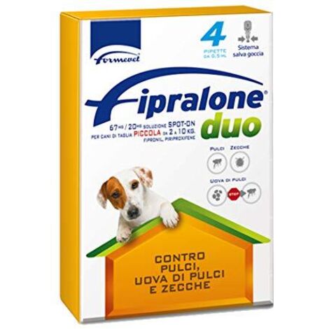 Formevet Dog Fipralone Duo 2-10 Kg  - Formevet Dog Fipralone Duo 2-10 Kg - Confezione Da 4 Pipette