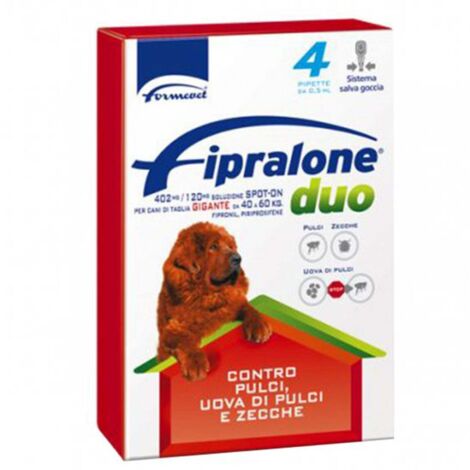 Formevet Dog Fipralone Duo 40-60 Kg  - Confezione Da 4 Pipette