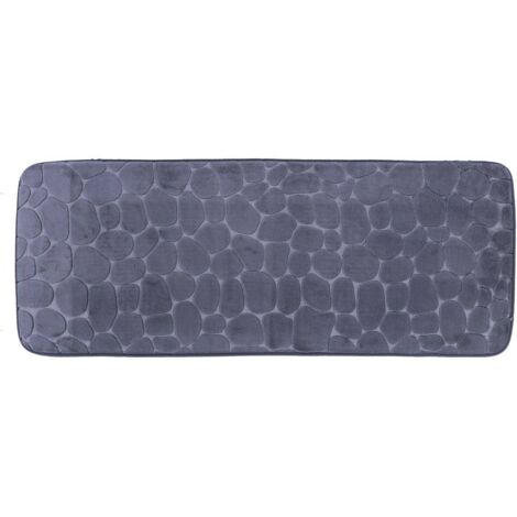 Formgedächtnismatte aus mikrofaser kiesel 45x120 cm - dunkelgrau - Tendance