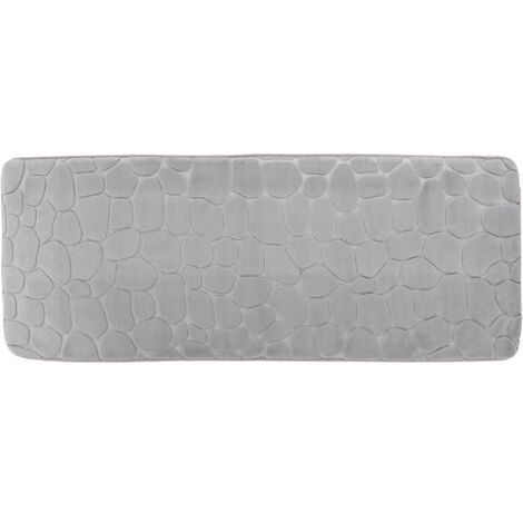 Formgedächtnismatte aus mikrofaser kiesel 45x120 cm - hellgrau - Tendance