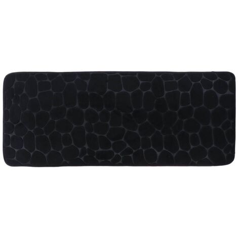 Formgedächtnismatte aus mikrofaser kiesel 45x120 cm - schwarz - Tendance