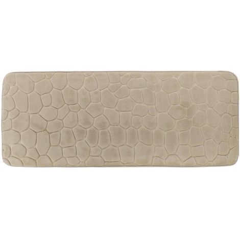 Formgedächtnismatte aus mikrofaser kiesel 45x120 cm - taupe - Tendance