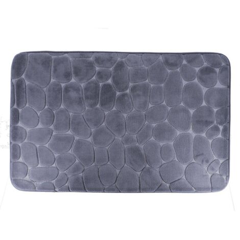 Formgedächtnismatte aus mikrofaser kieselstein 50x80cm - dunkelgrau - Tendance