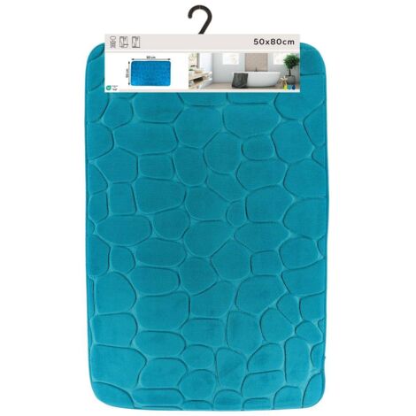 Formgedächtnismatte aus mikrofaser kieselstein 50x80cm - entenblau - Tendance