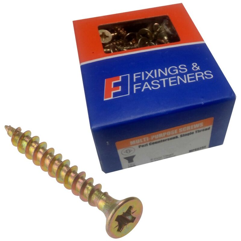 Multi-Purpose Pozi Screw 4.0 50 8 x 2 Hardened Steel 200 Box MPS450Y - Forgefix