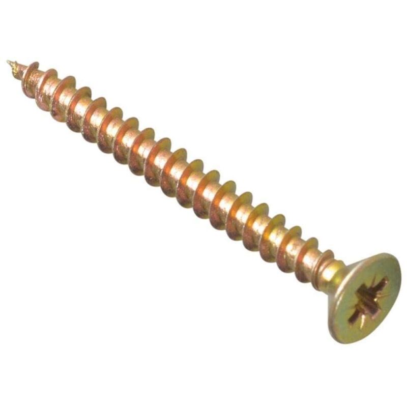 ForgeFix MPS555Y Multi-Purpose Pozi Compatible Screw CSK ST ZYP 5.0 x 55mm Box 200 FORMPS555Y