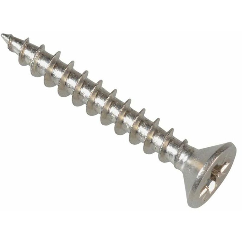 Forgefix - Multi-purpose Pozi Compatible Screw Csk st S/Steel 3.5 x 25MM Box 200