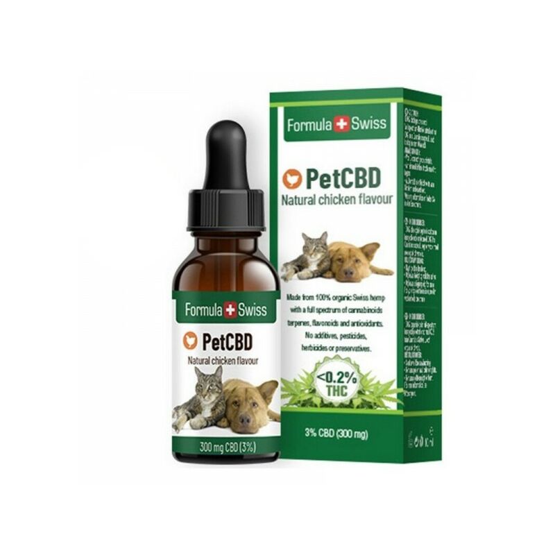 

Aceite Natural Chicken Flavour 300 mg CBD 0,2% THC (10 ml) - Formula Swiss