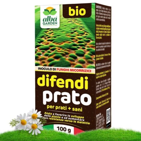 Formulato microbico su base organica a base di funghi endomicorrizici, batteri della rizosfera e Tricoderma, Micorrize, Crescita e Protezione per il Prato 100 g