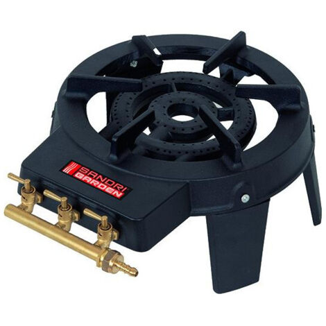 Fornellino 3 robinets Sandri, tout en fonte, 4 pieds, 8 kW