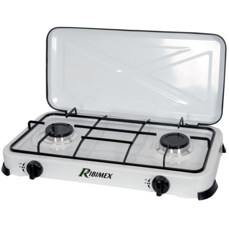 FORNELLO A GAS 2 FUOCHI 60X33XH8CM 2,2KW+2,2KW.