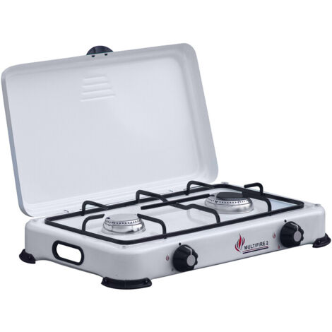 FORNELLO A GAS 2 FUOCHI C/COPERCHIO CAMPING MULTIFIRE 2- 1,0 pz
