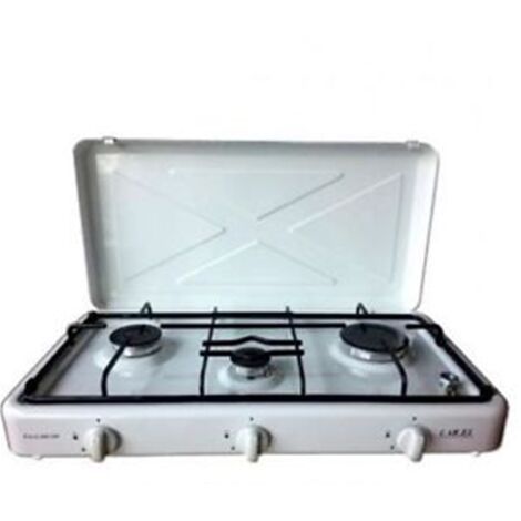 FORNELLO A GAS 3 FUOCHI GPL CON COPERCHIO MOD.30500016 (34538)