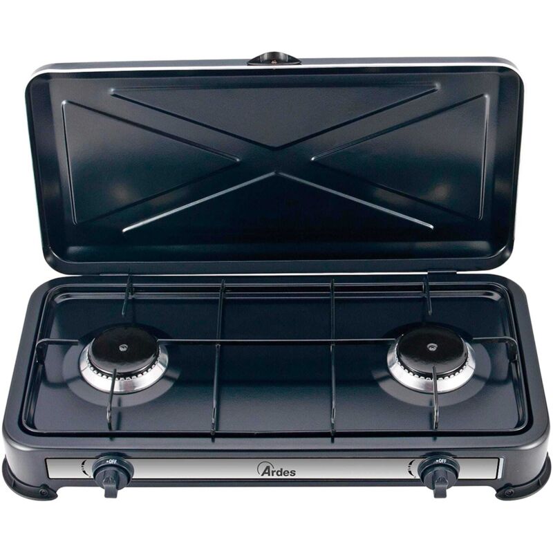 ARDES FORNILLO  2 FEUGO Gaz NOIR CUISINE &Agrave; gaz 2 FEUILLE 160 G/H