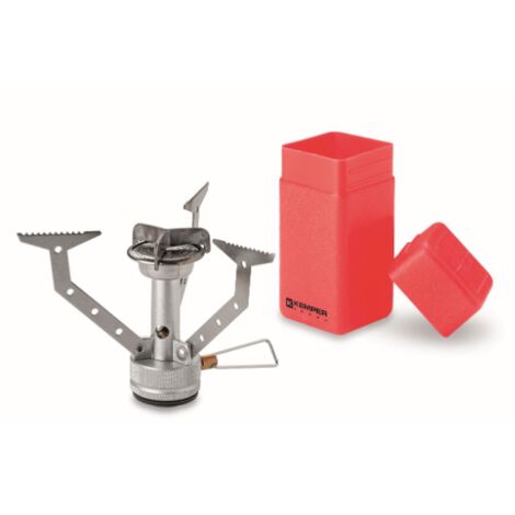 fornello a gas da campeggio kemper "ke3009" pieghevole 1 bruciatore antivento