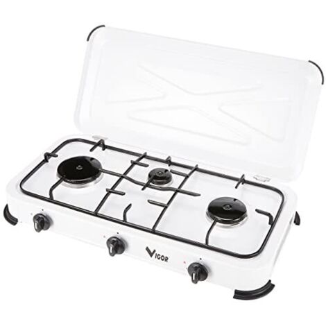 Fornello A Gas Gpl Blinky Con Coperchio Con 3 Fuochi 58X33X9 Cm