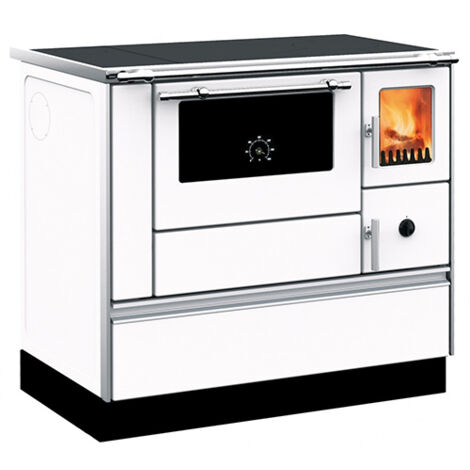 Fornello cottura a legna (6,41 kW) + Caldaia (7,98 kW) Sannover - Bianco